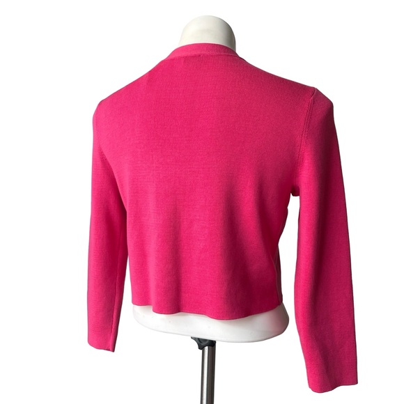 NWT, Talbots Pink Classic Dress Shrug Bolero Sweater, Sz M - Picture 7 of 14